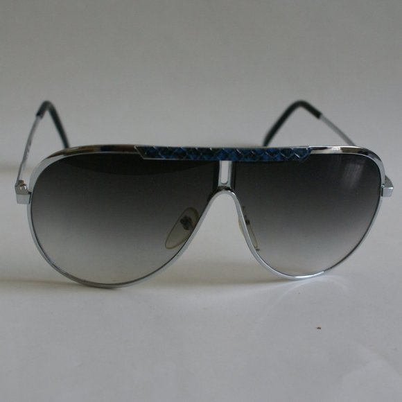NWT True Vintage 90's Snake Skin topbar Retro Aviator w/Gradient lens Sunglasses - Picture 1 of 11